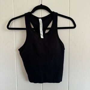 Lululemon Dark Grey Ribbed Racerback Crop Tank 6